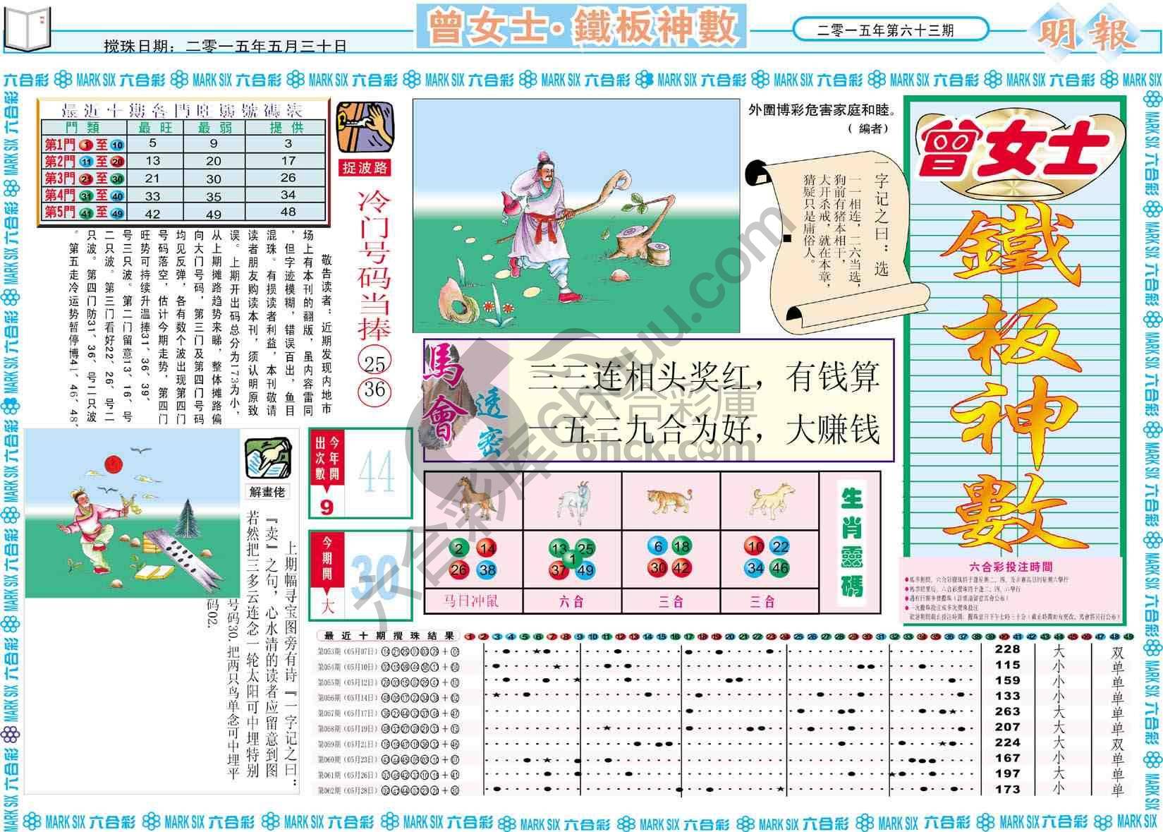 曾女士铁板神数