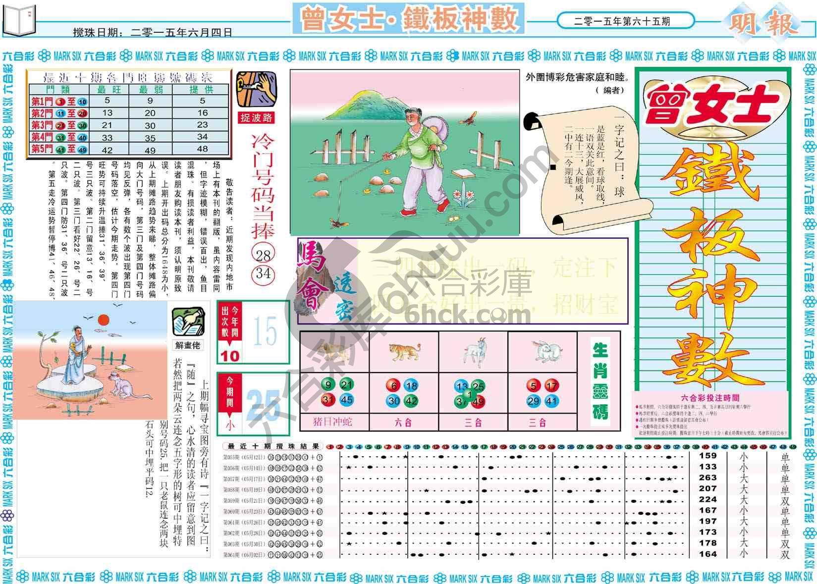曾女士铁板神数