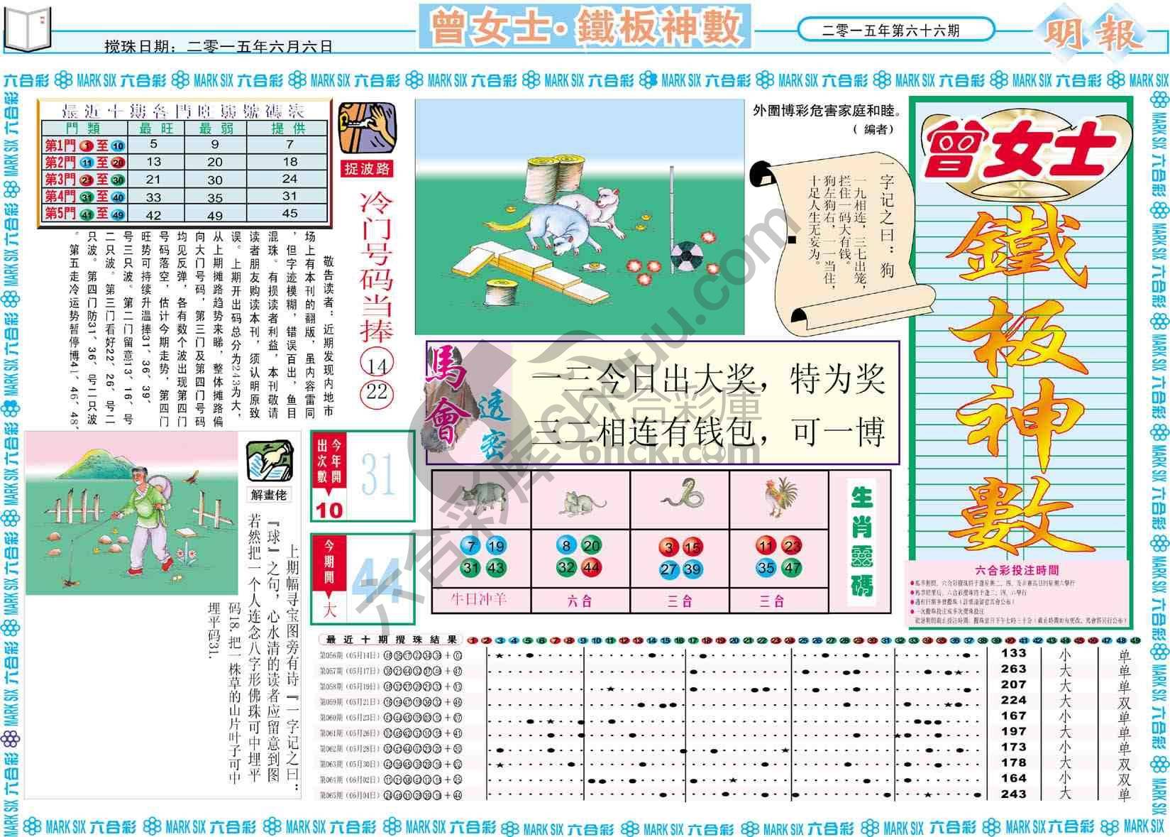 曾女士铁板神数