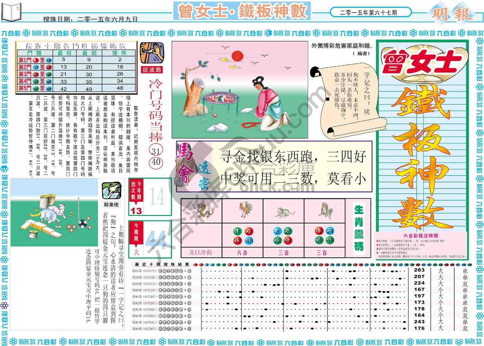 曾女士铁板神数