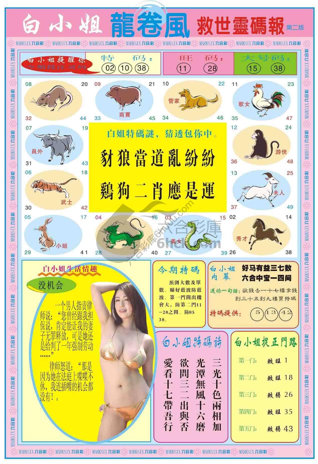 白小姐救世灵码报