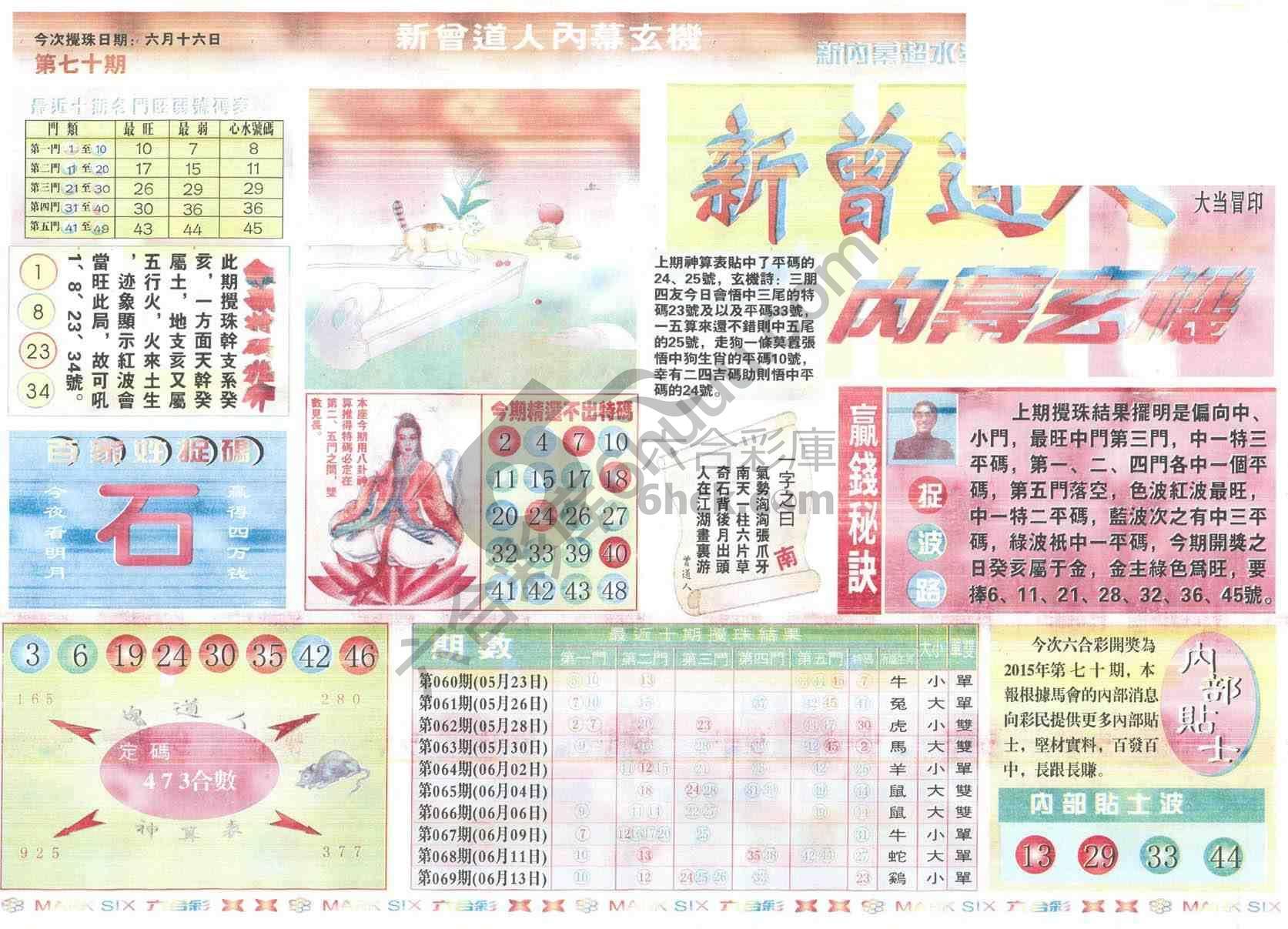 新曾道人内幕玄机