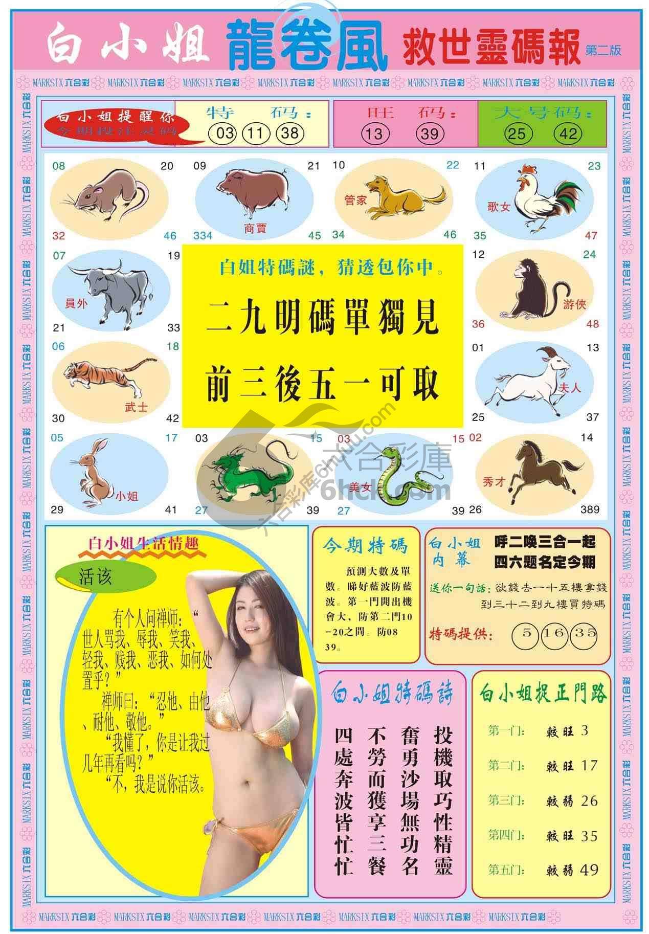 白小姐救世灵码报