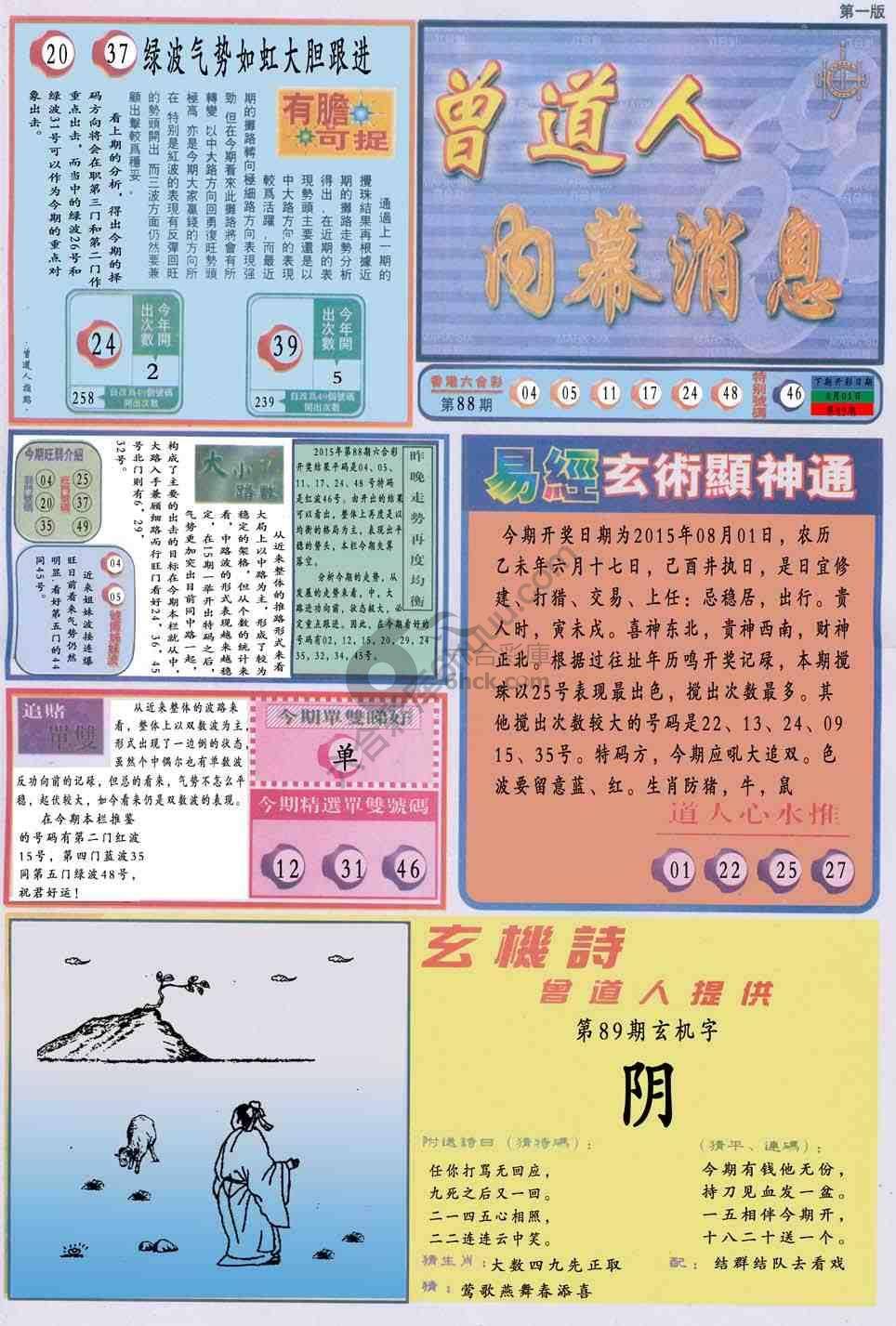 曾道人内幕消息