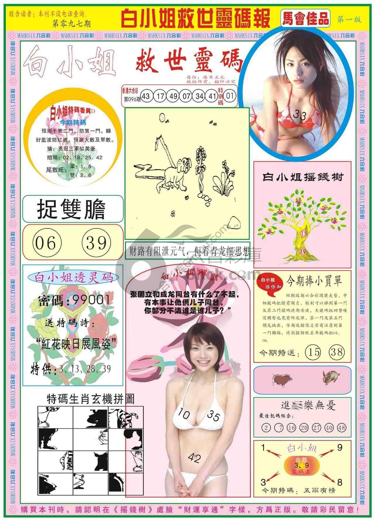 白小姐救世灵码报