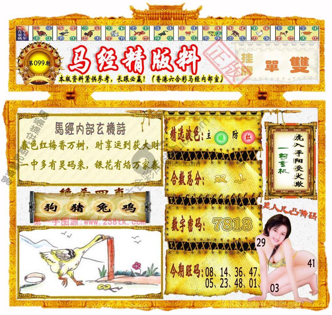 马经精版料