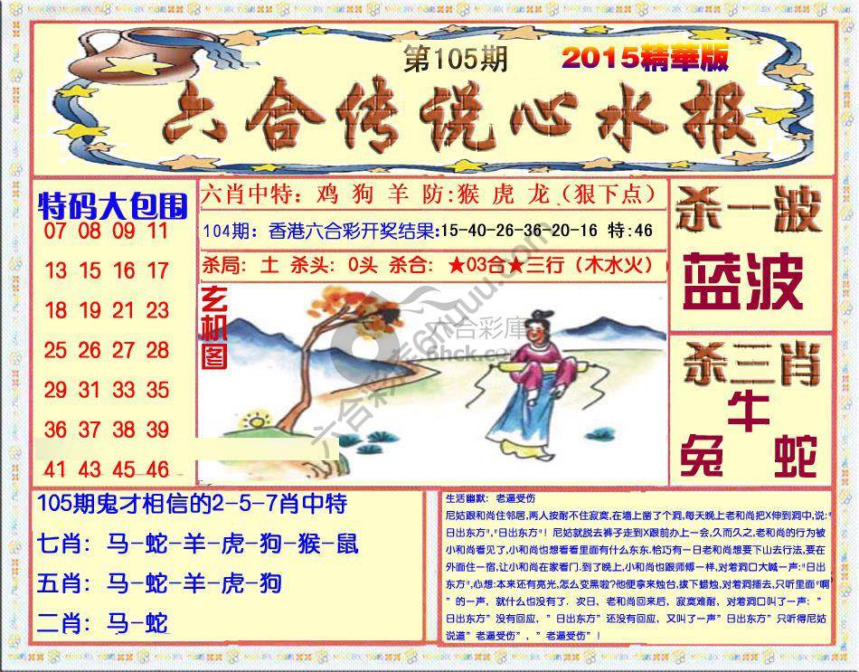 六合传说心水报