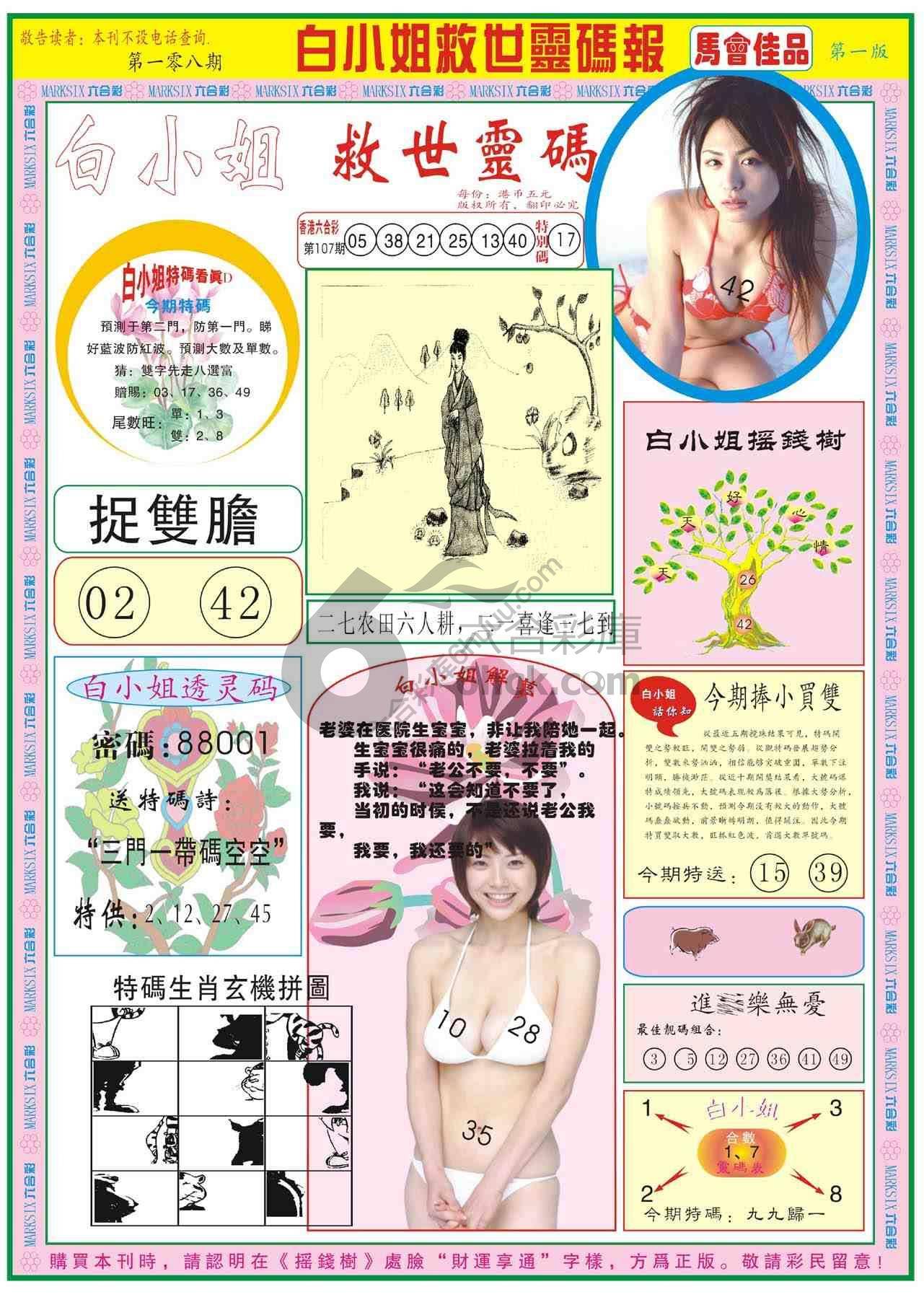 白小姐救世灵码报