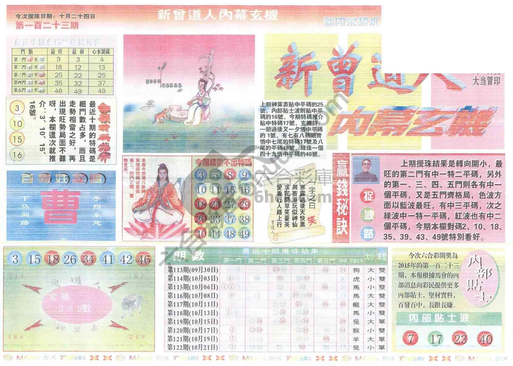 新曾道人内幕玄机