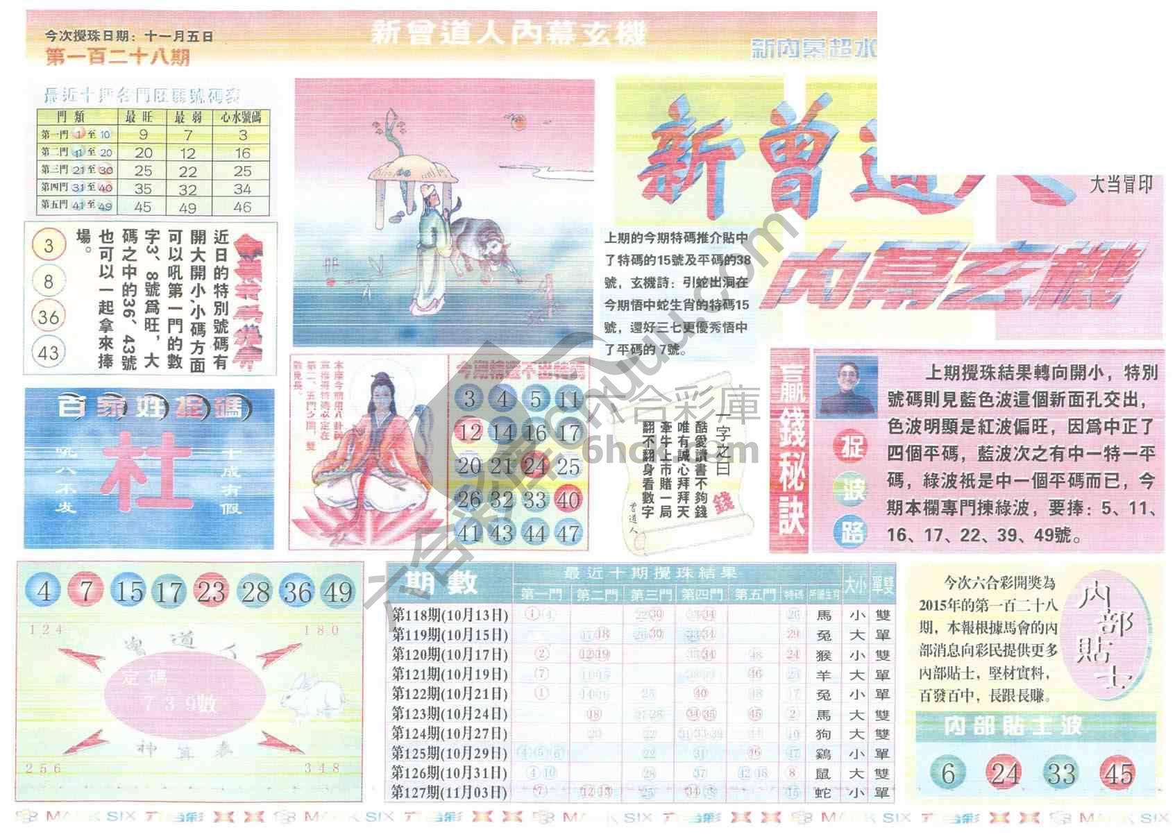 新曾道人内幕玄机