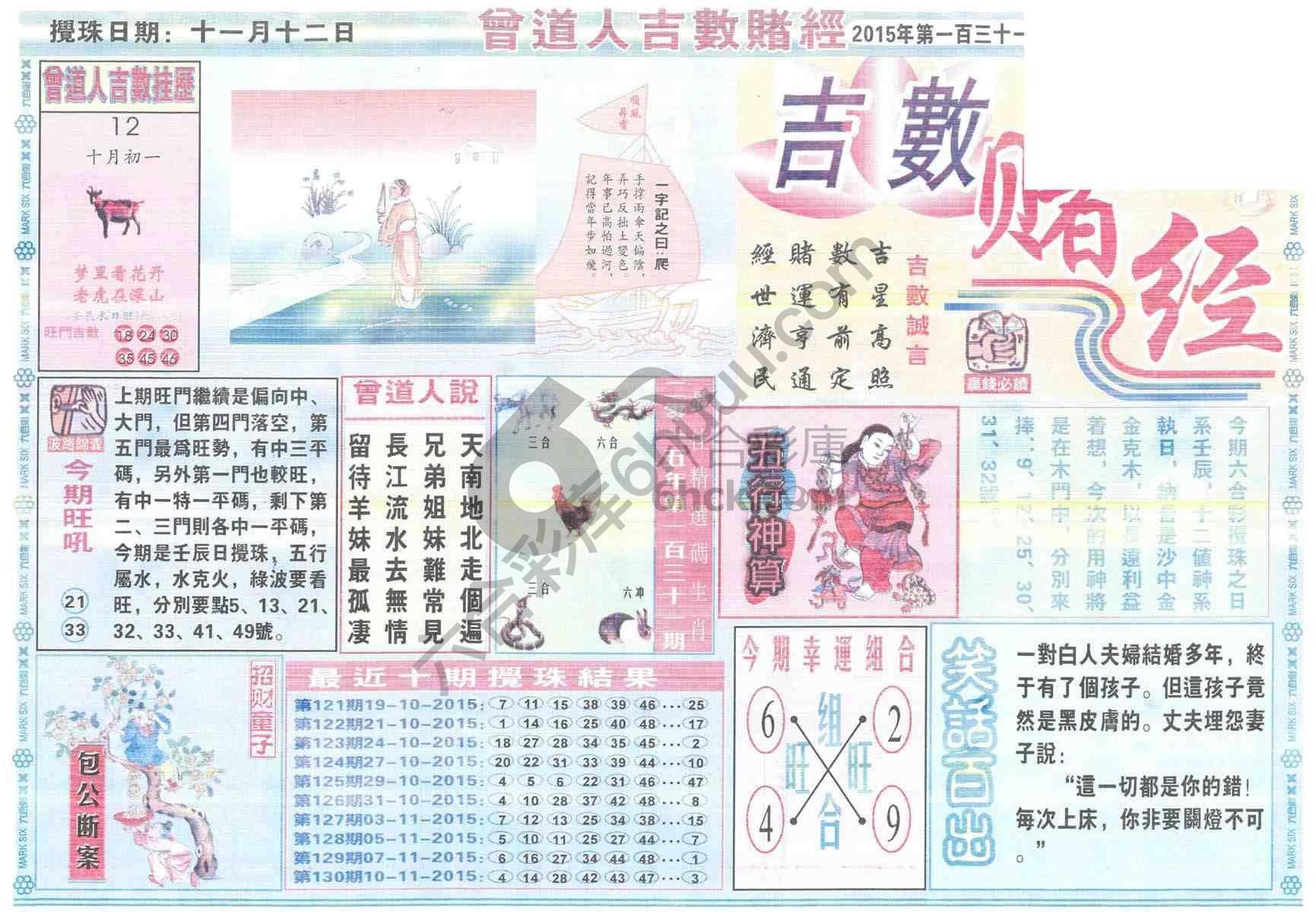 曾道人吉数赌经