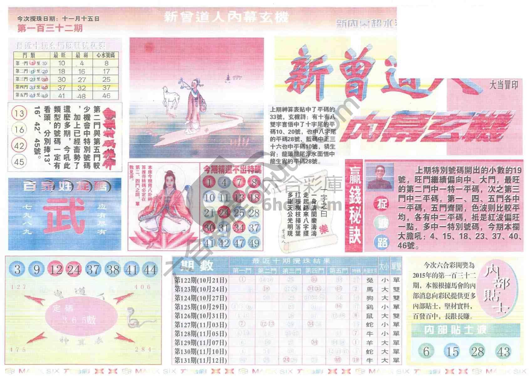 新曾道人内幕玄机