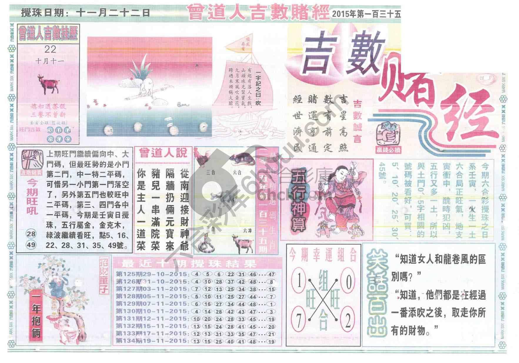 曾道人吉数赌经