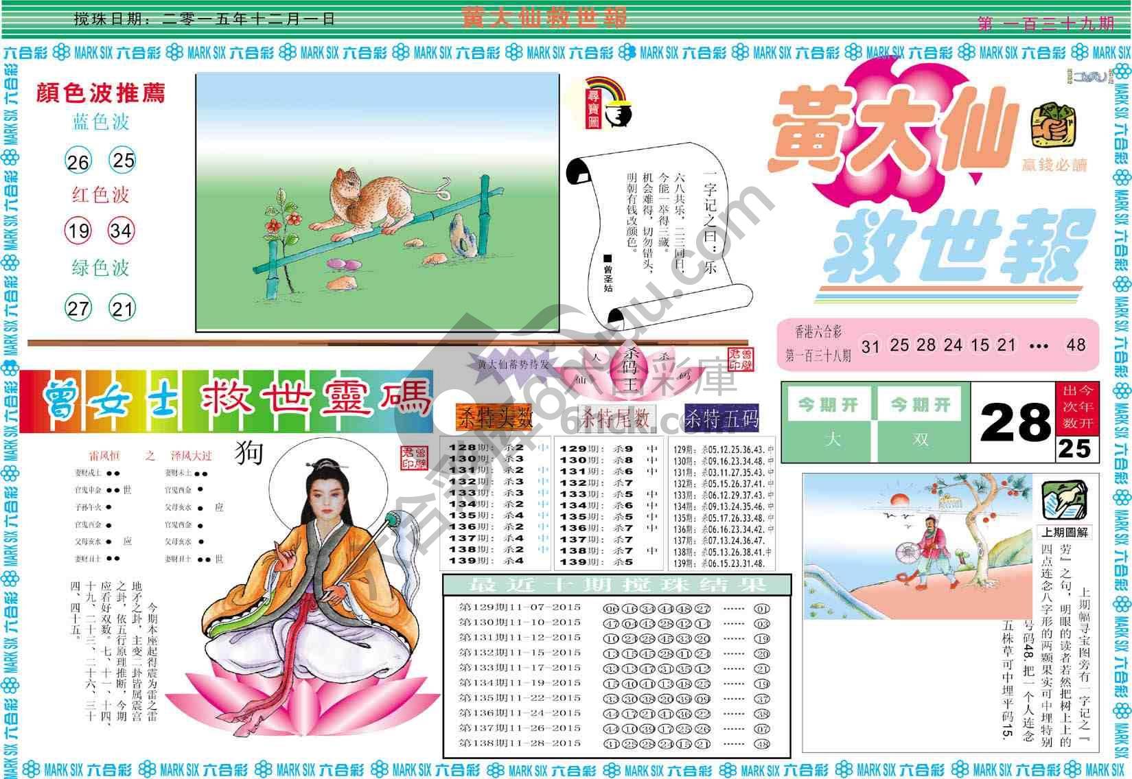 黄大仙救世报