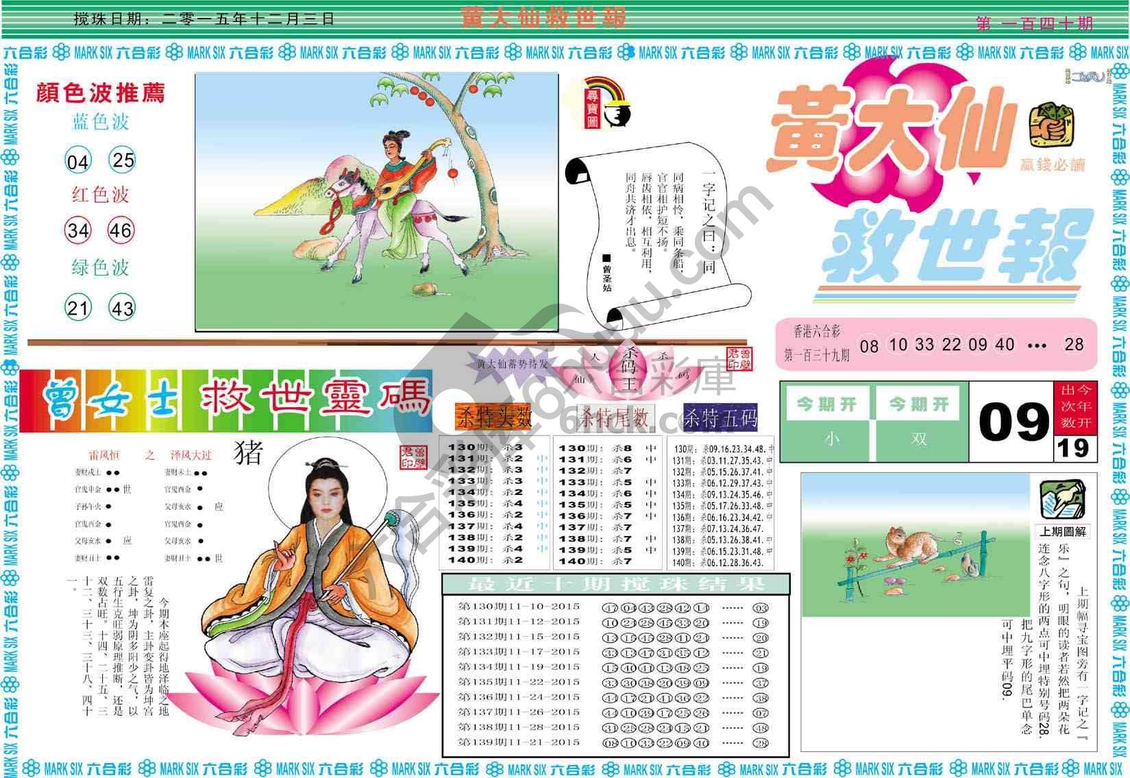 黄大仙救世报