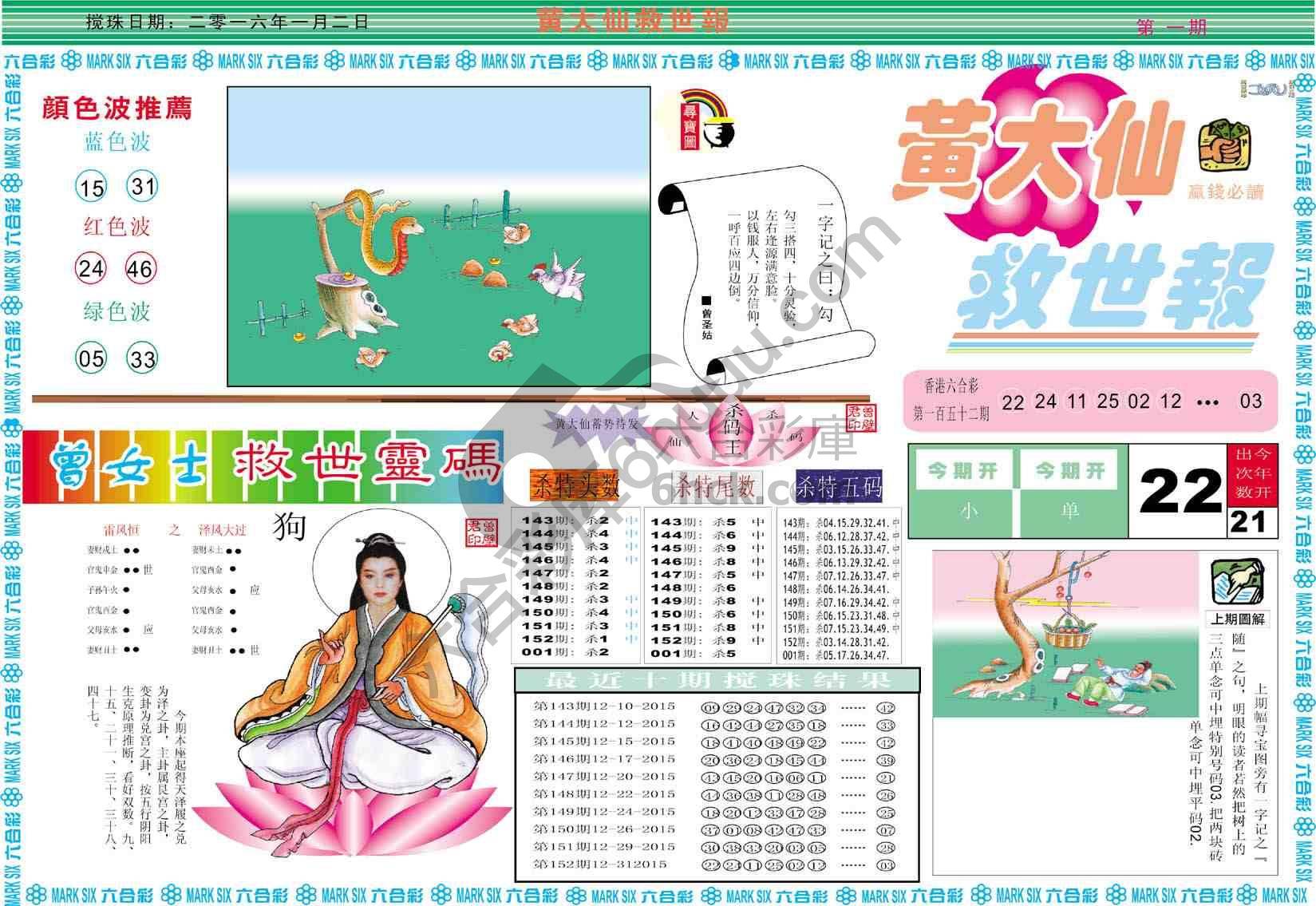 黄大仙救世报