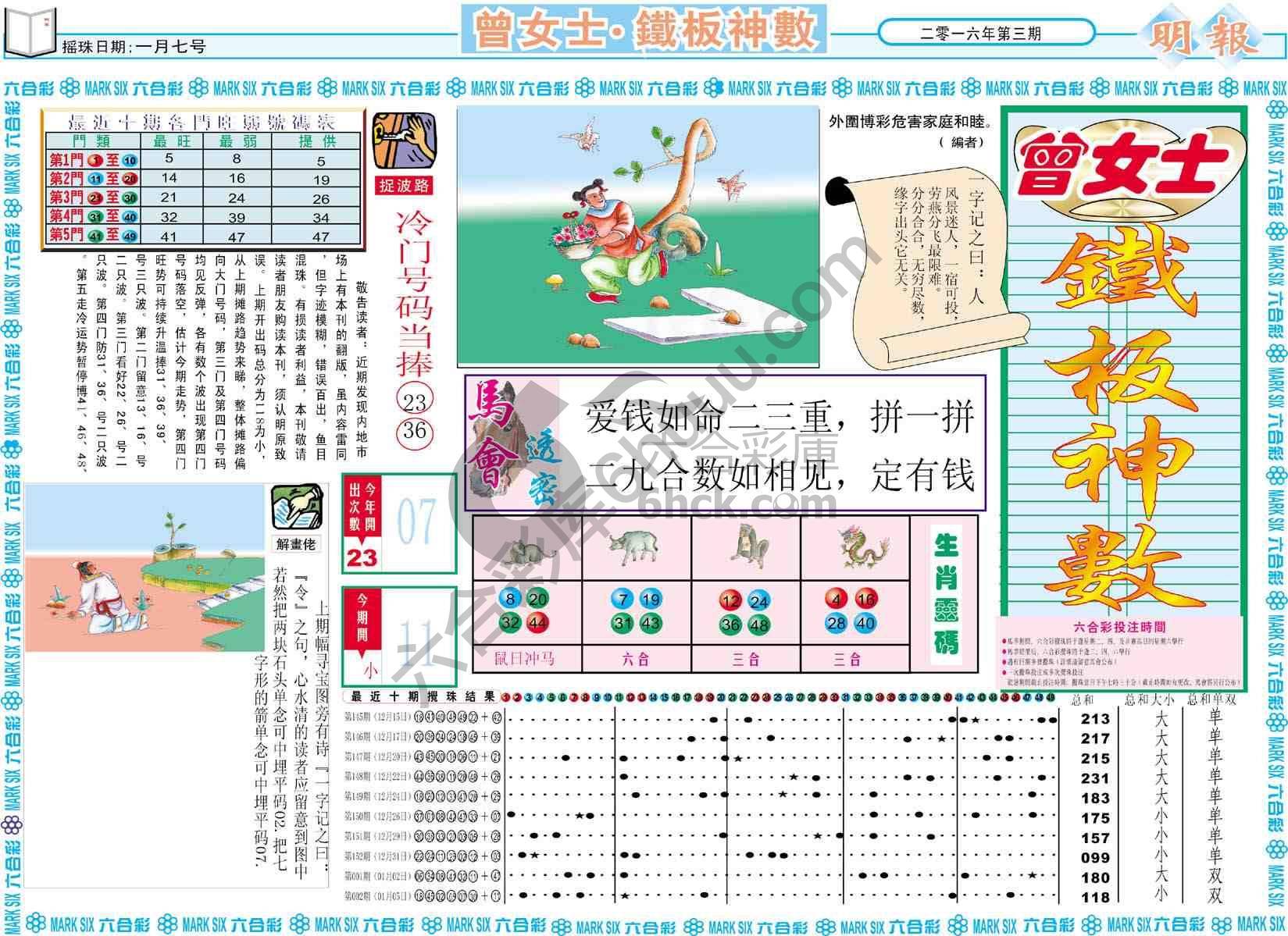 曾女士铁板神数