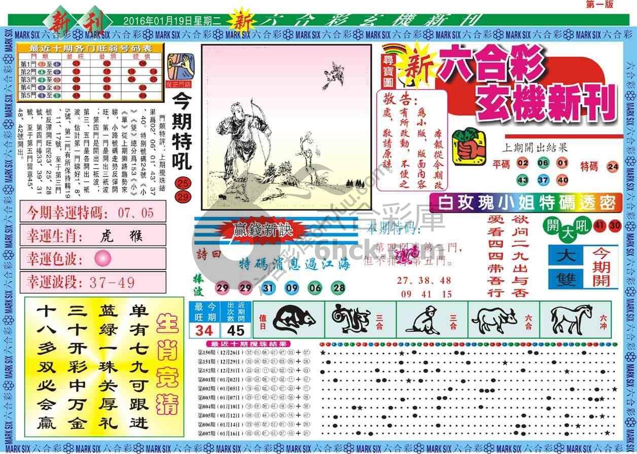 六合彩玄机新刊