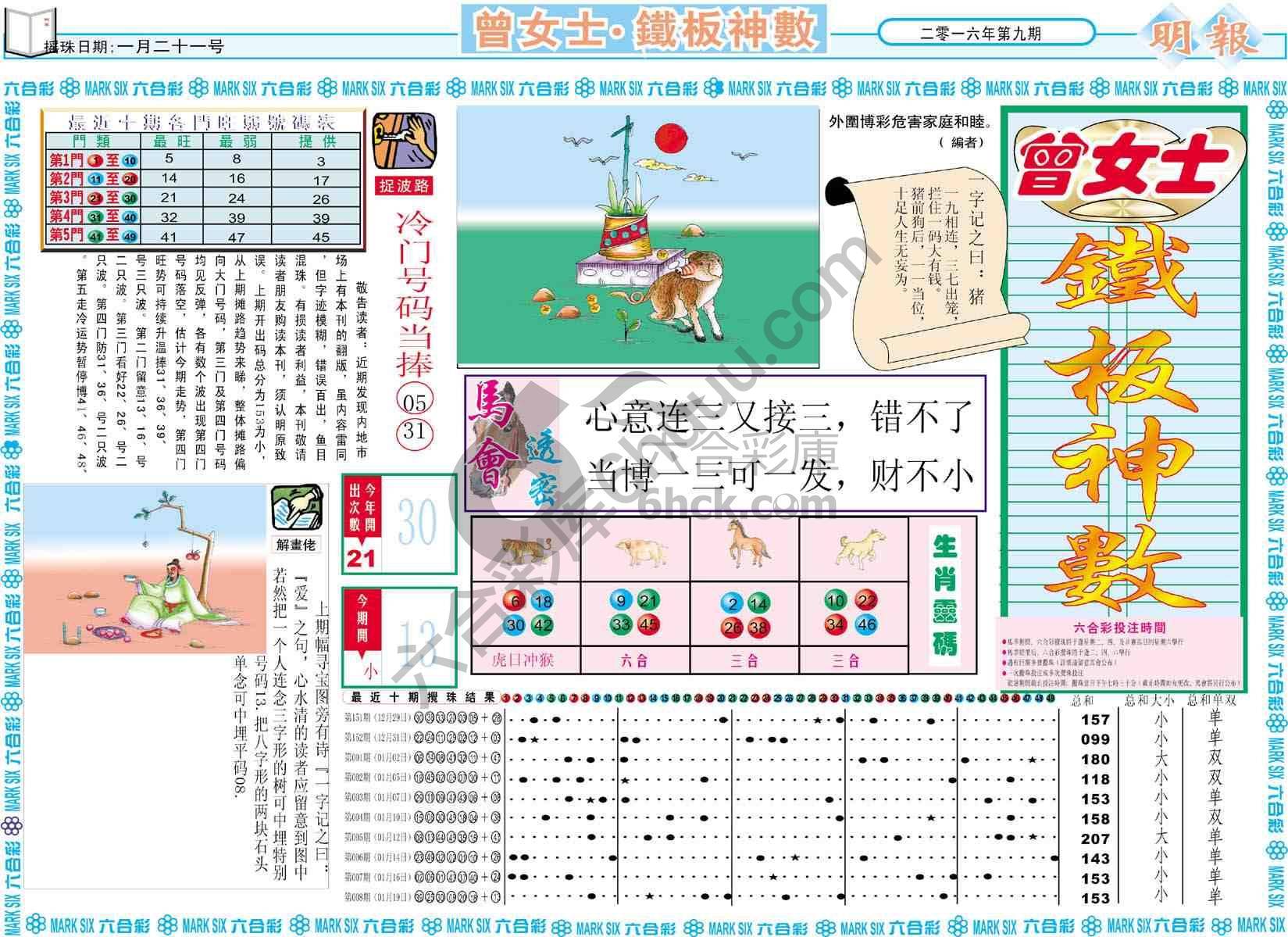 曾女士铁板神数