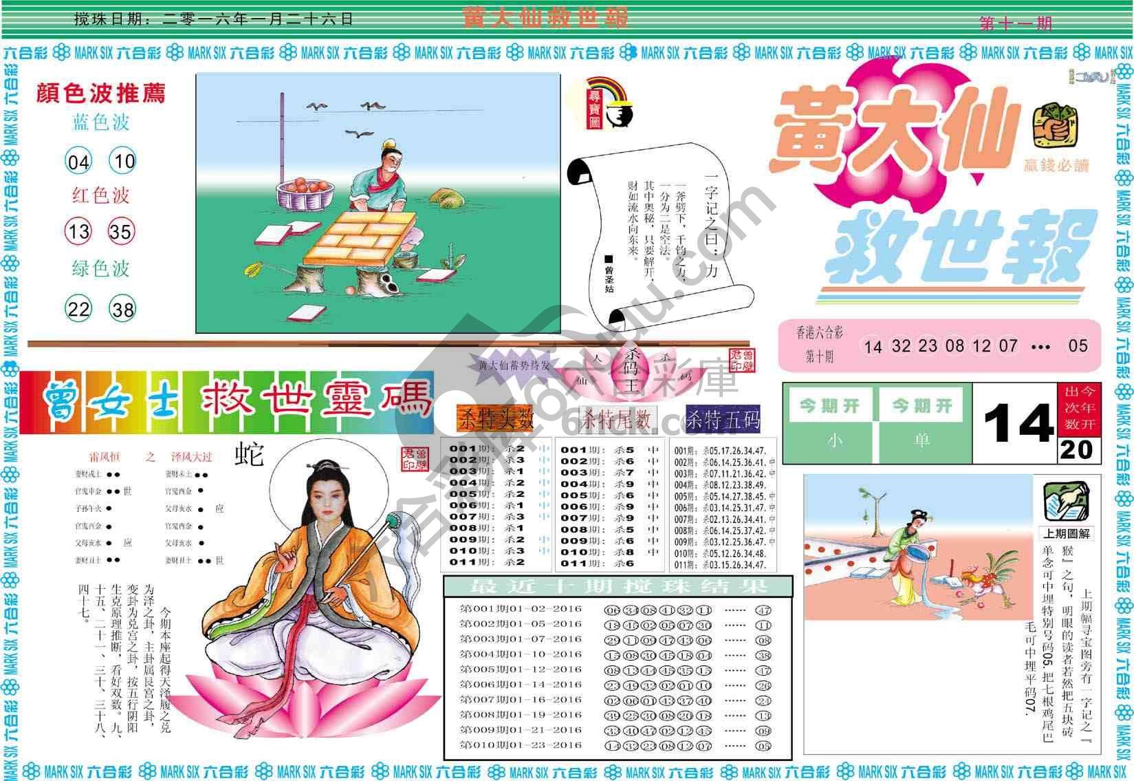 黄大仙救世报