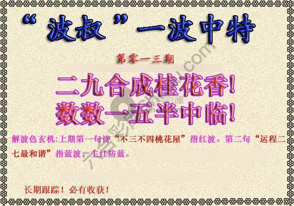 波叔一波中特