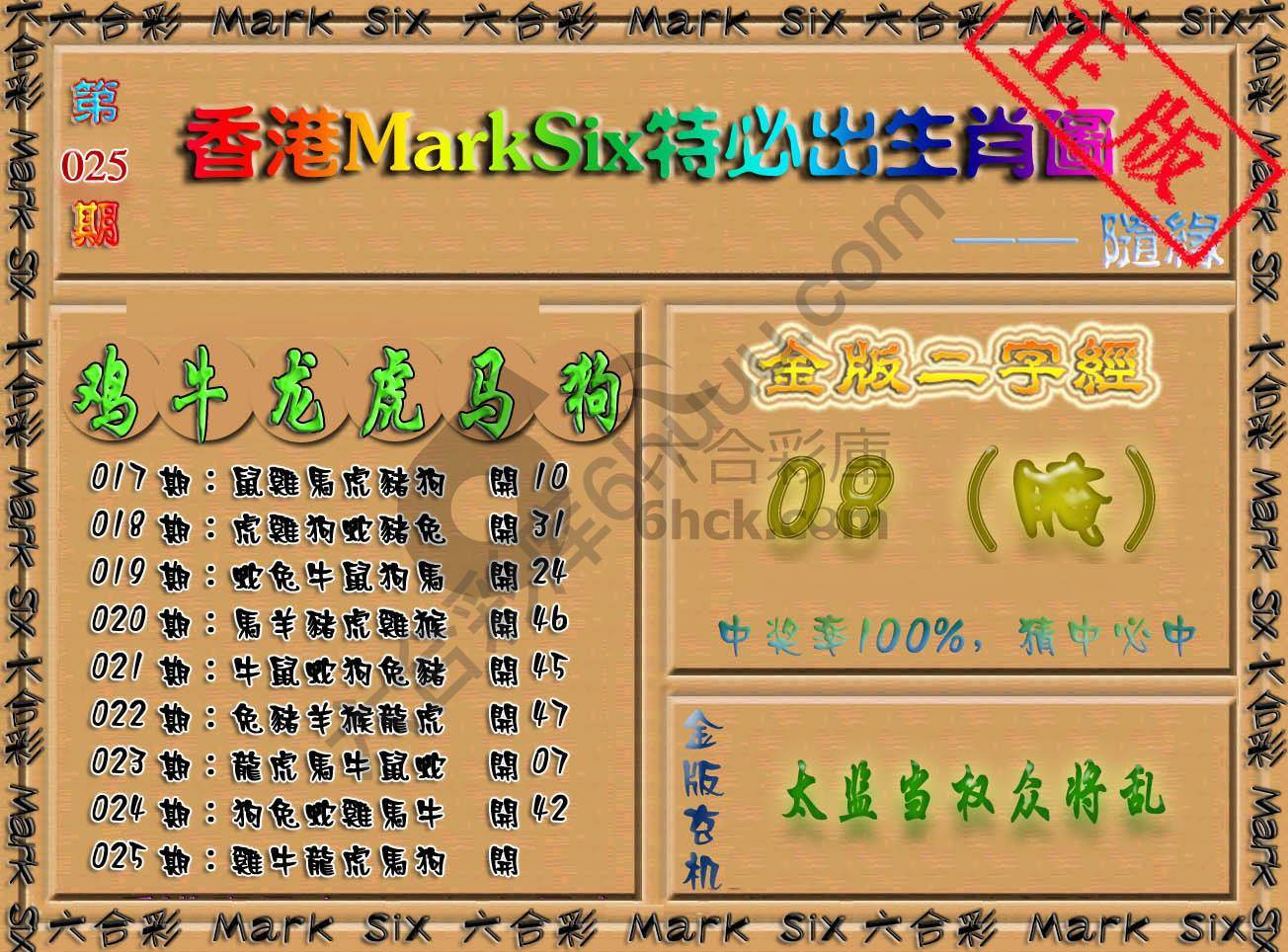 特必出生肖图