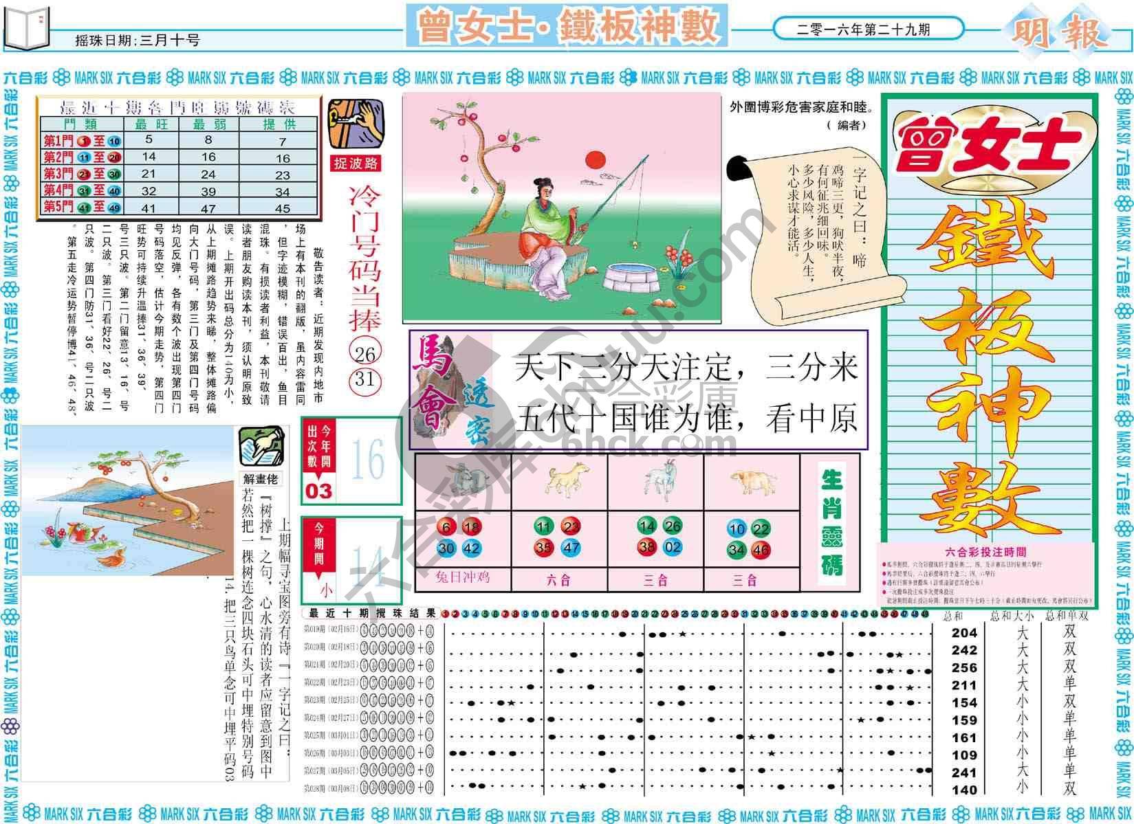 曾女士铁板神数