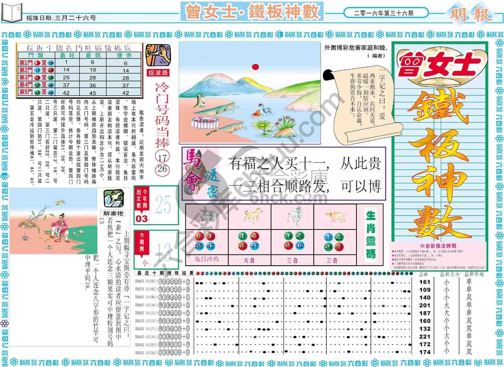 曾女士铁板神数
