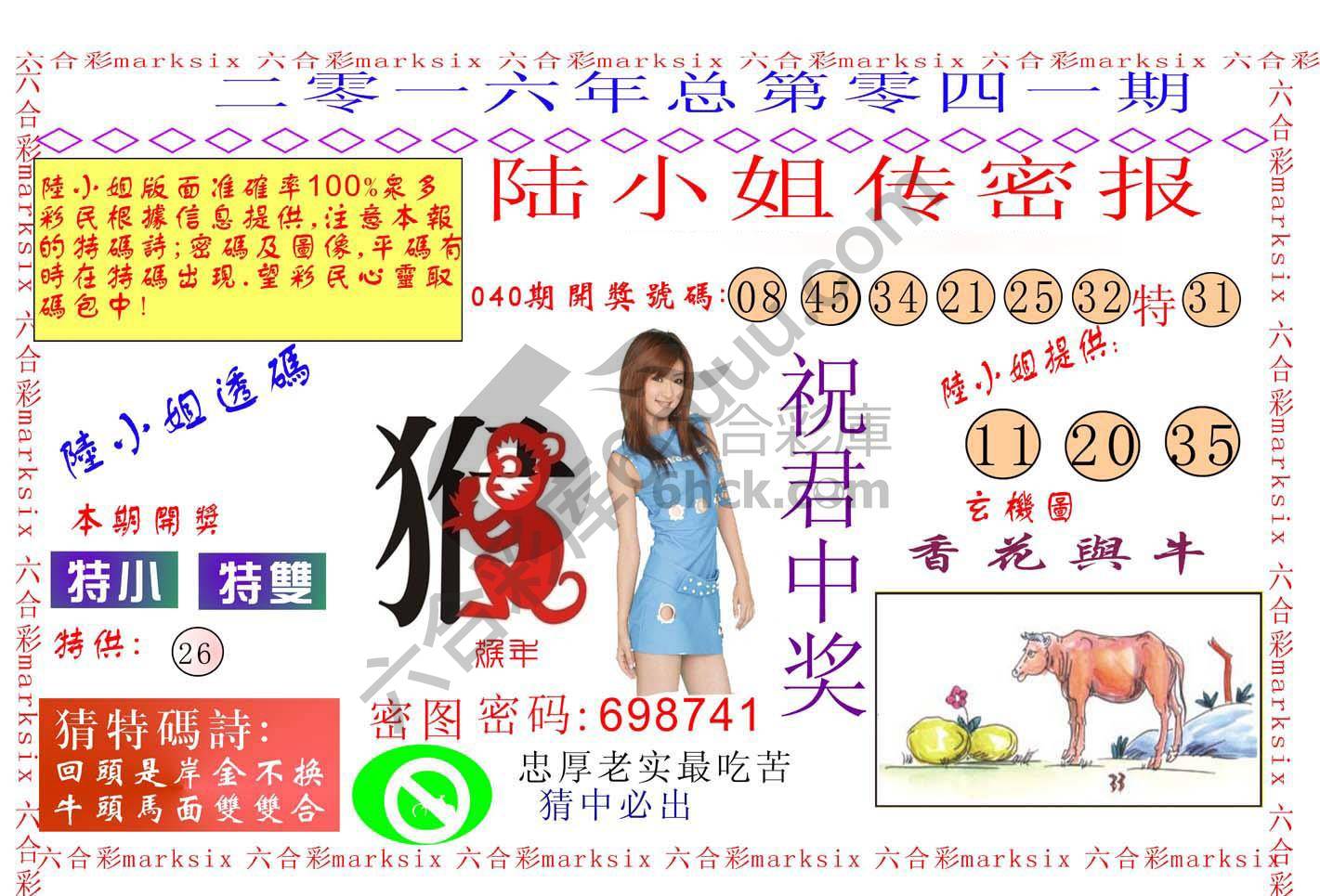陆小姐传密