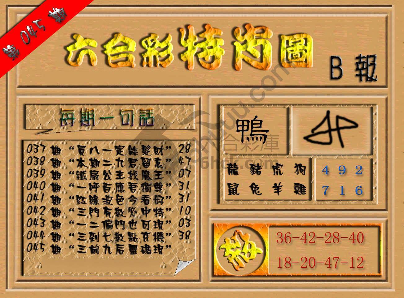 六合彩特肖图
