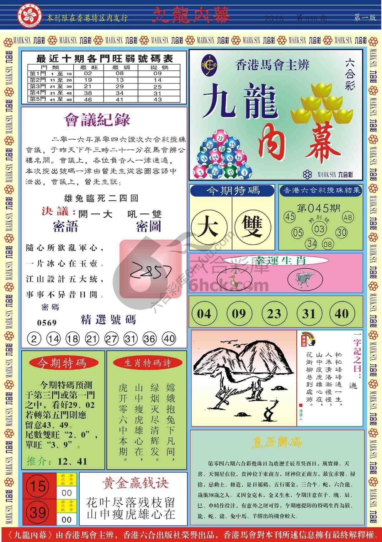 九龙内幕