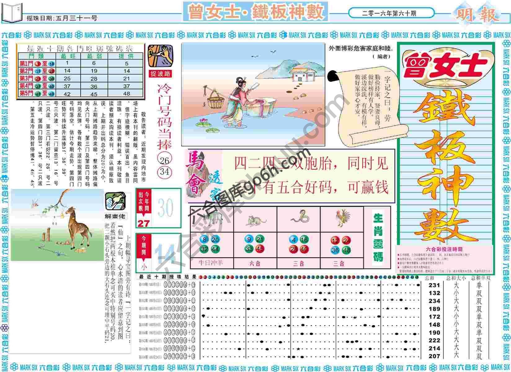 曾女士铁板神数