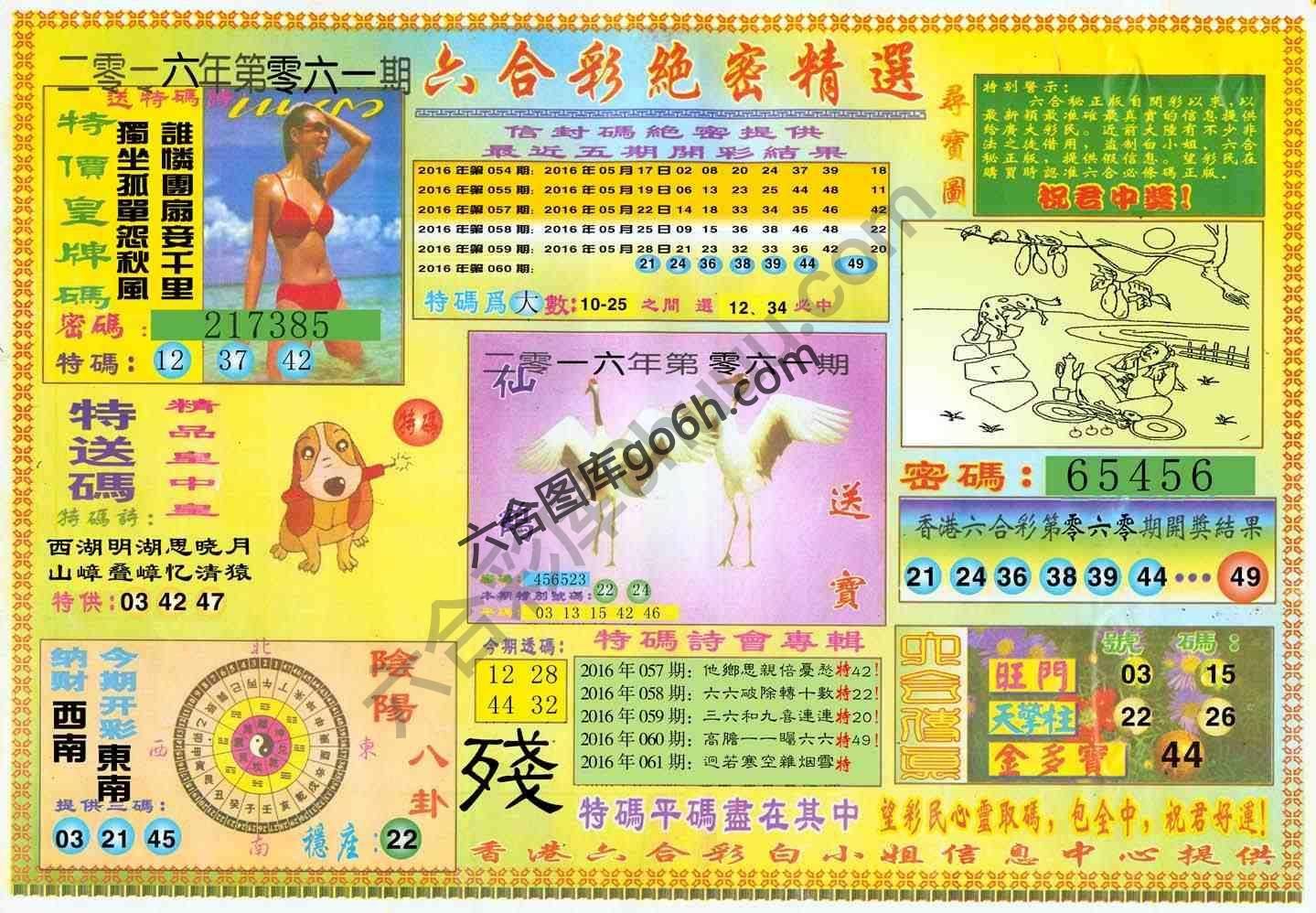 六合彩绝密精选