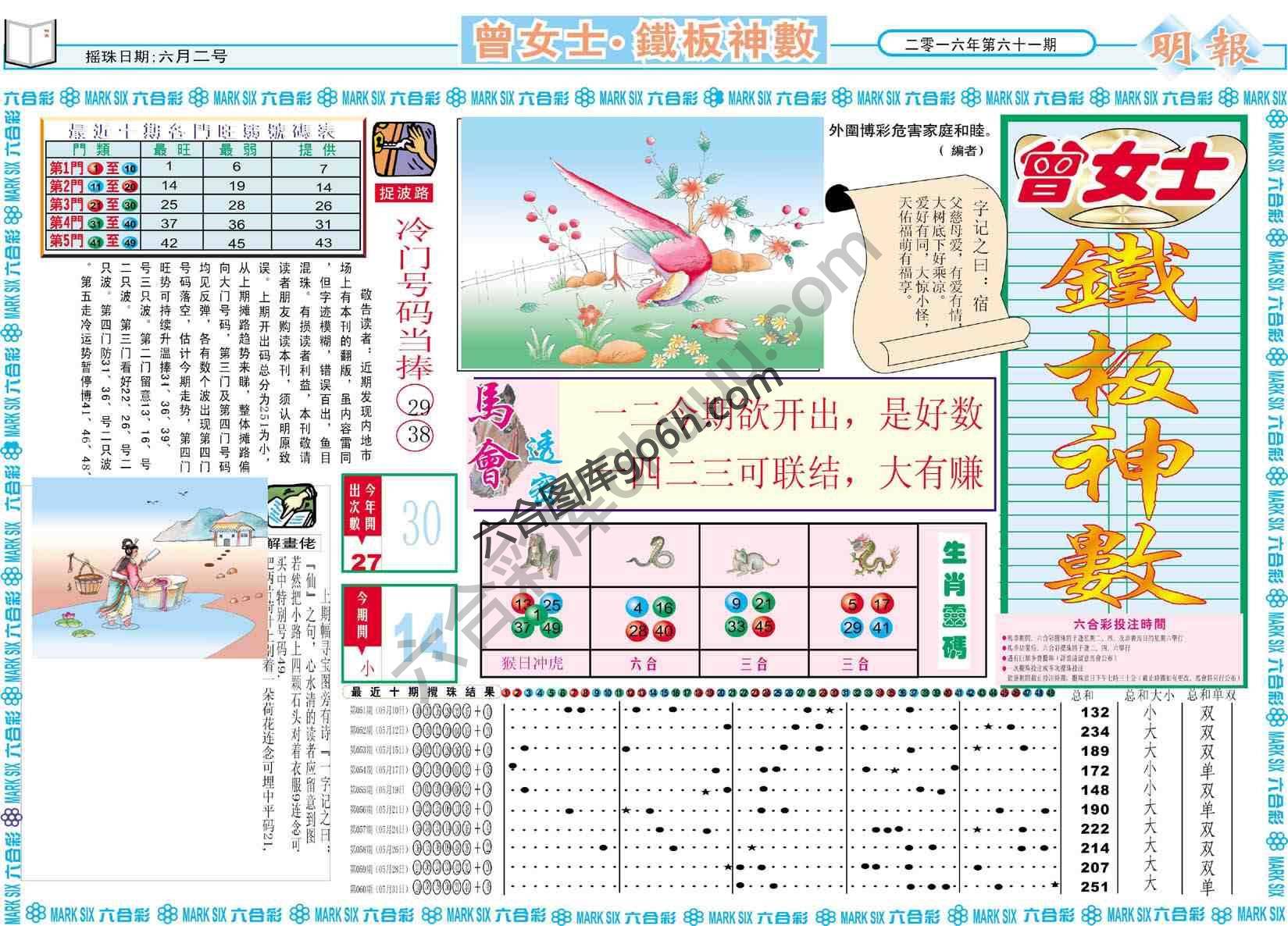 曾女士铁板神数