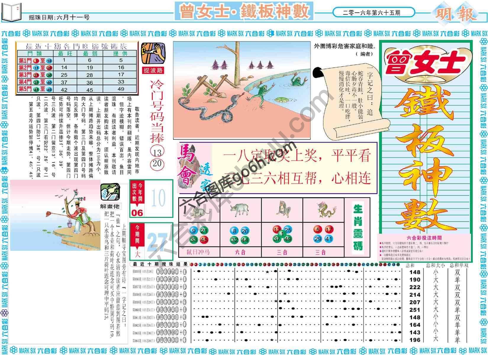 曾女士铁板神数