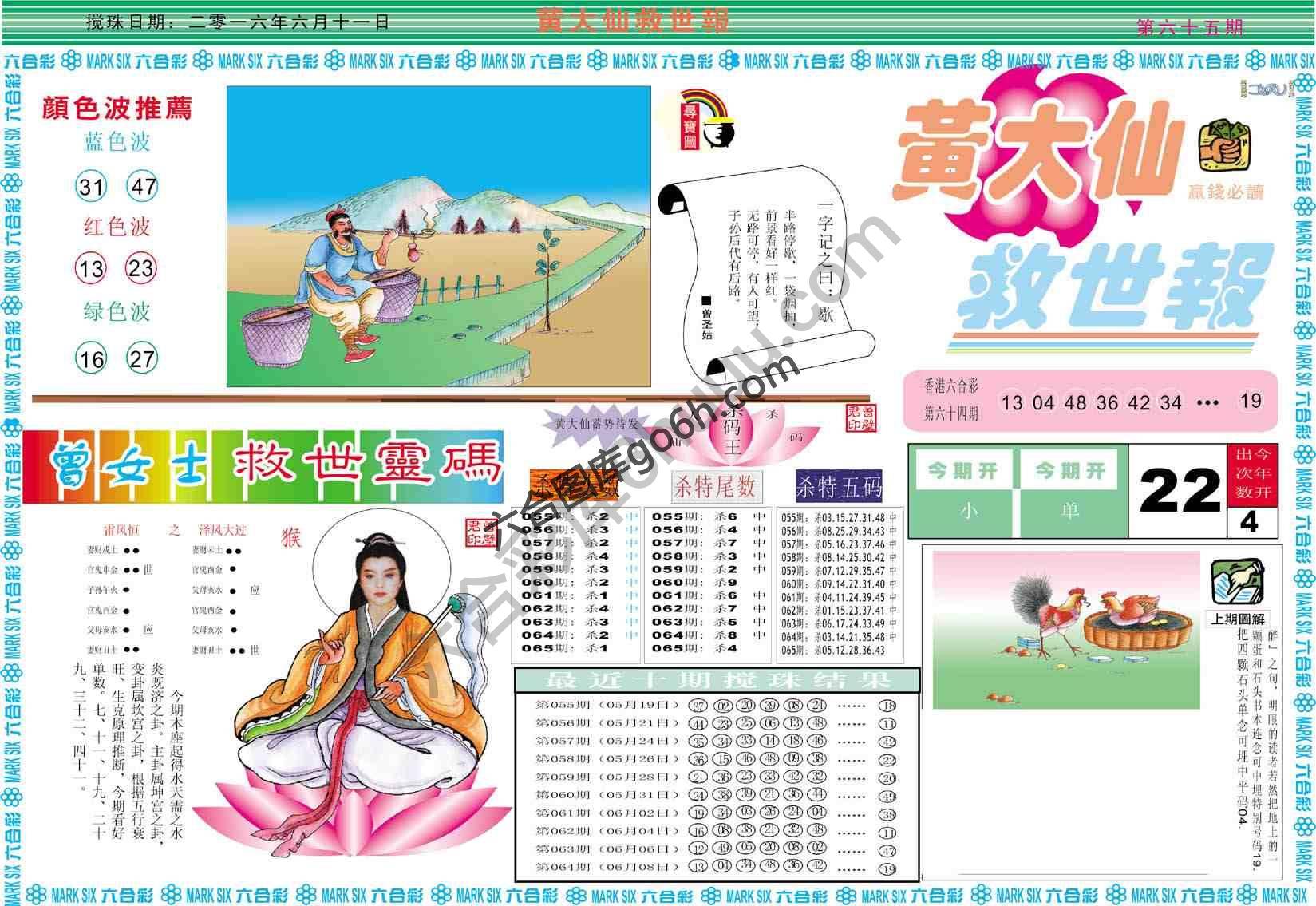 黄大仙救世报
