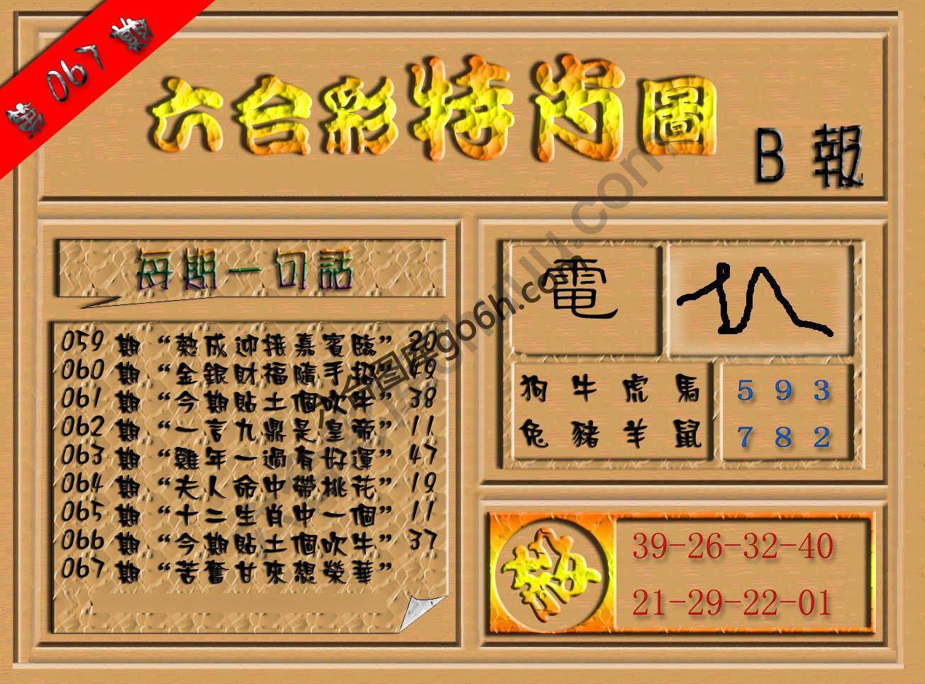 六合彩特肖图