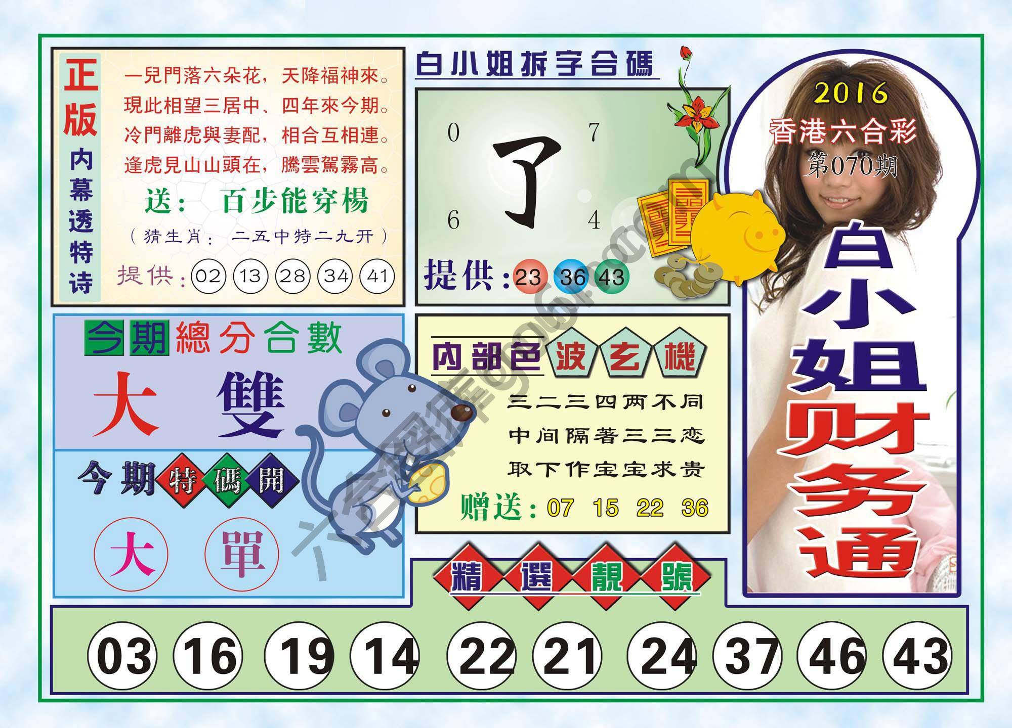 白小姐财务通