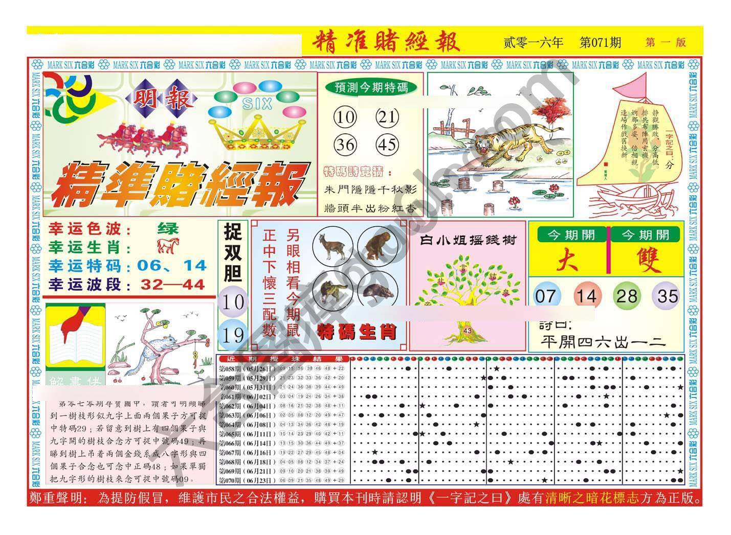 精准赌经报