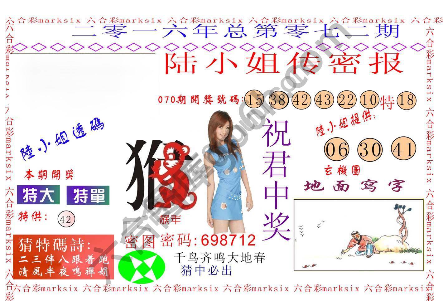 陆小姐传密