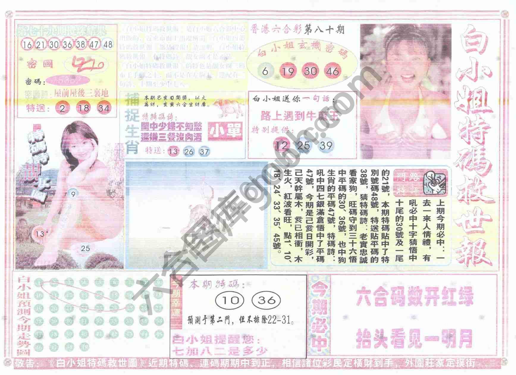 白小姐特码救世报