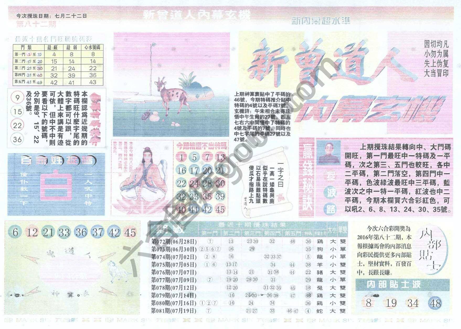 新曾道人内幕玄机