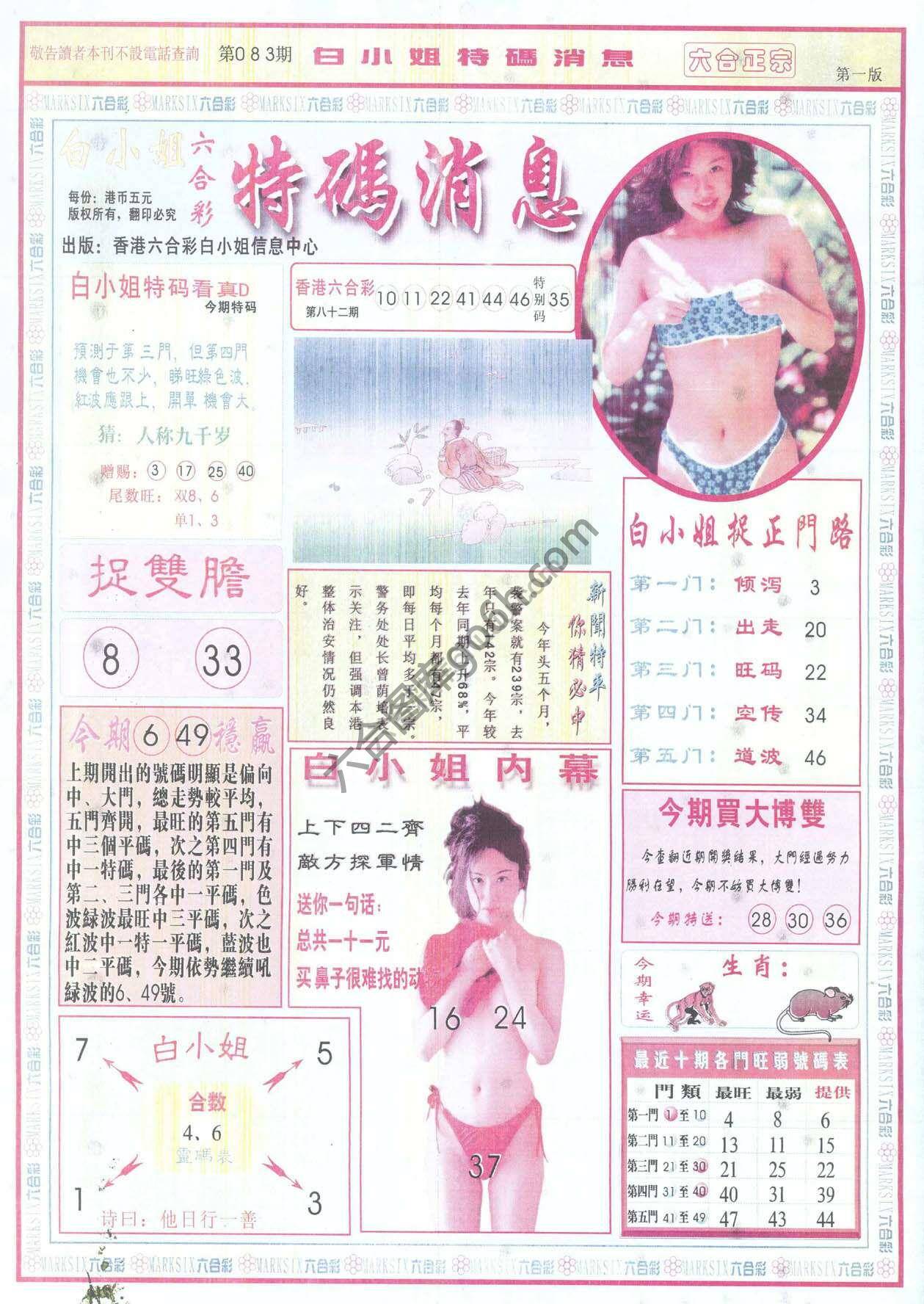 白小姐特码消息
