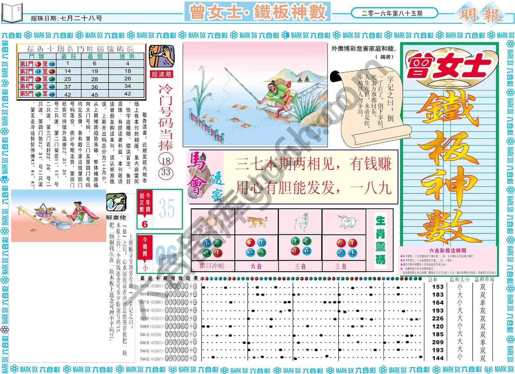 曾女士铁板神数
