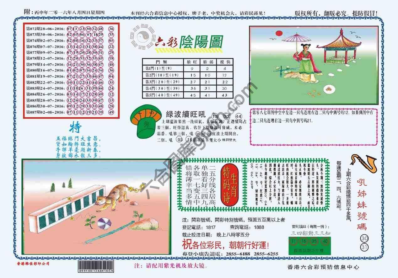 六彩阴阳图