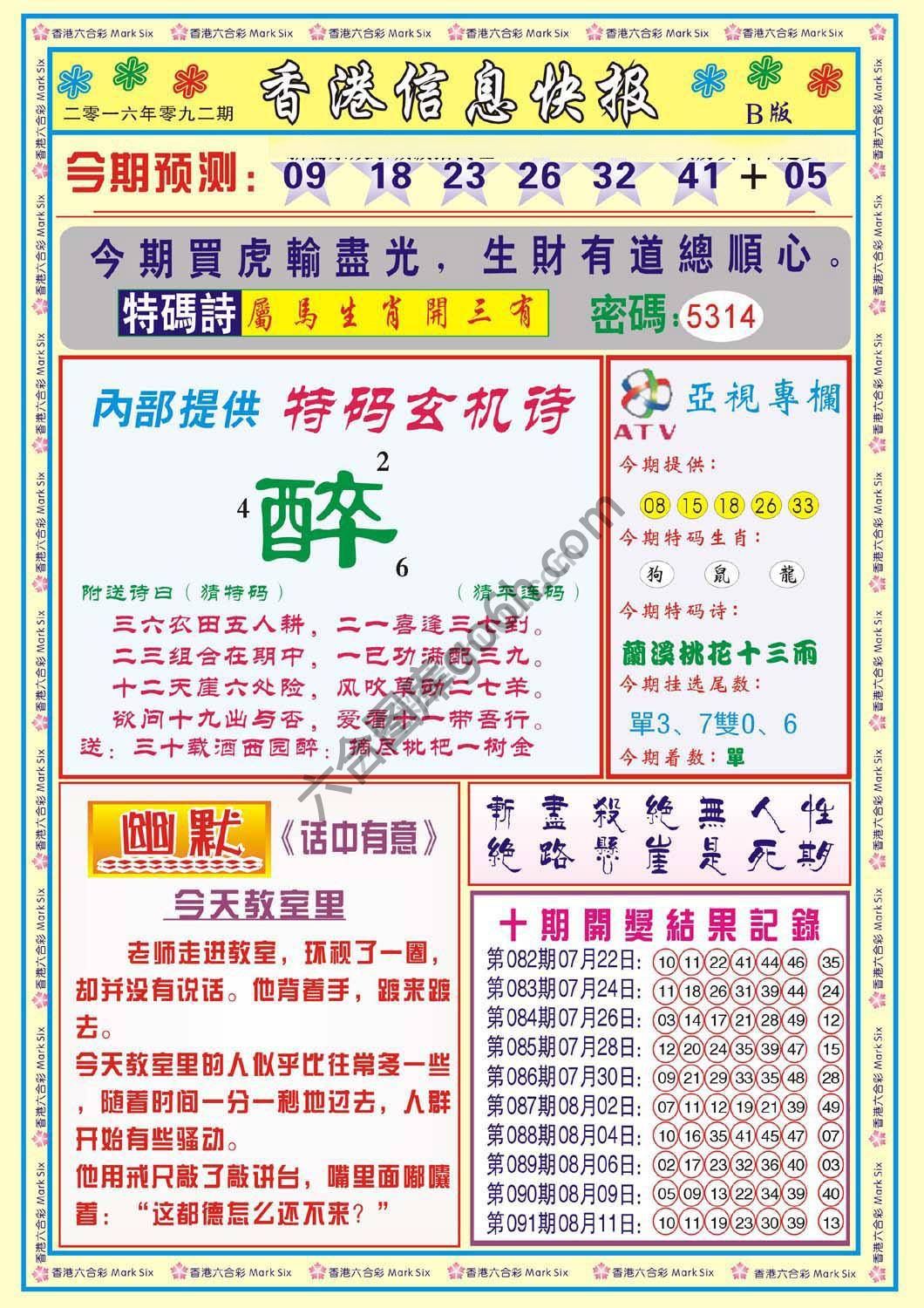 香港信息快报