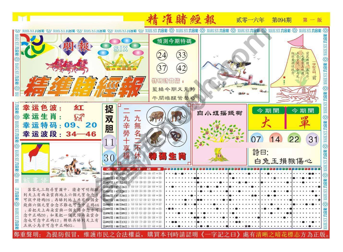 精准赌经报