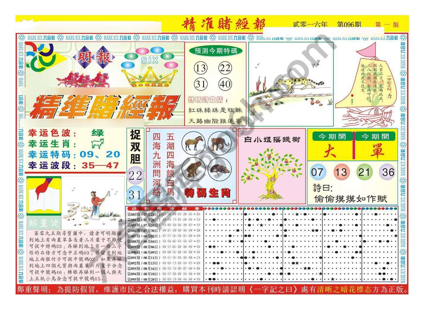 精准赌经报