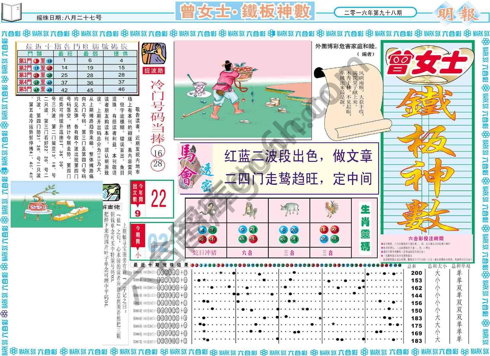 曾女士铁板神数
