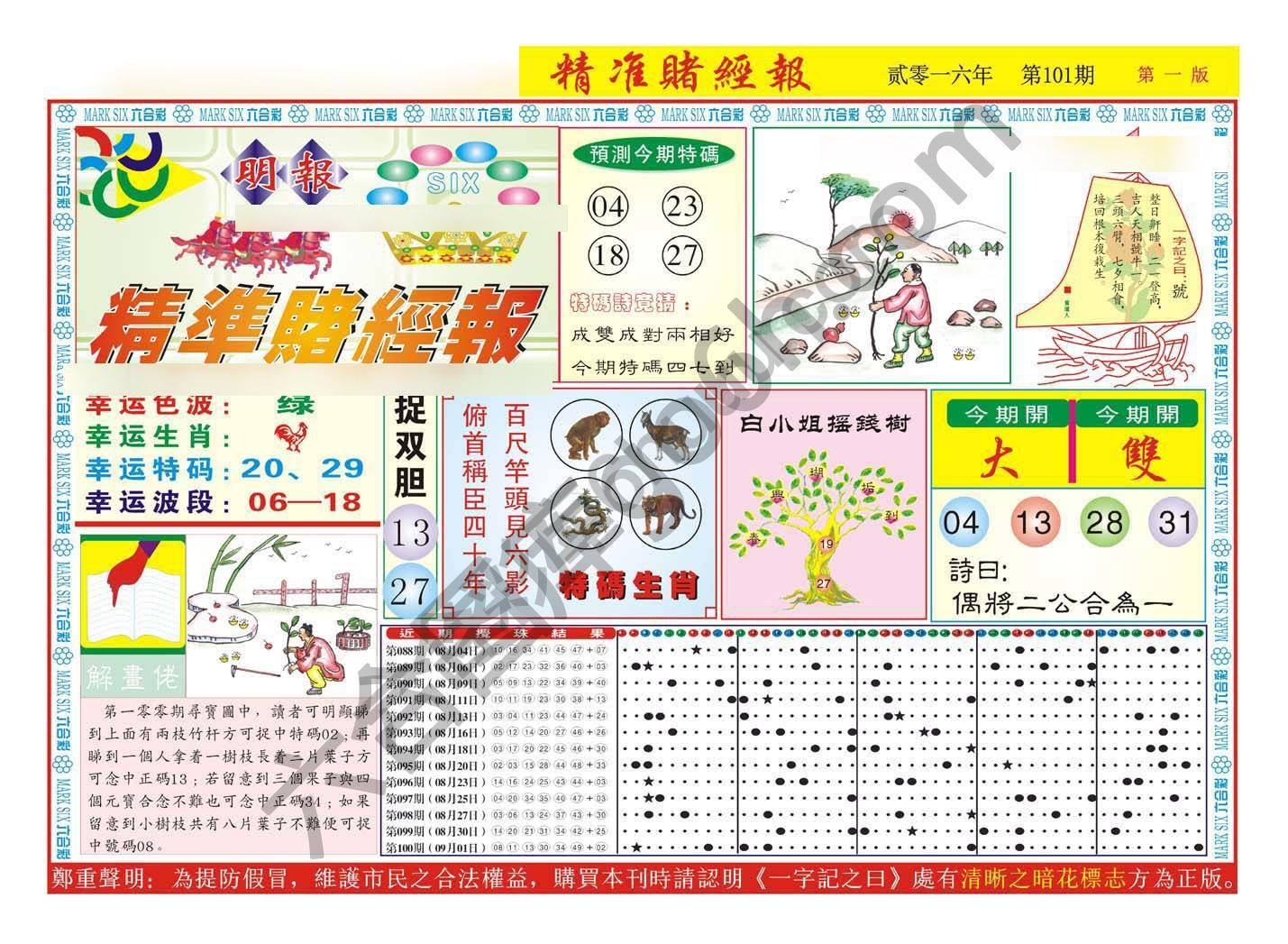 精准赌经报